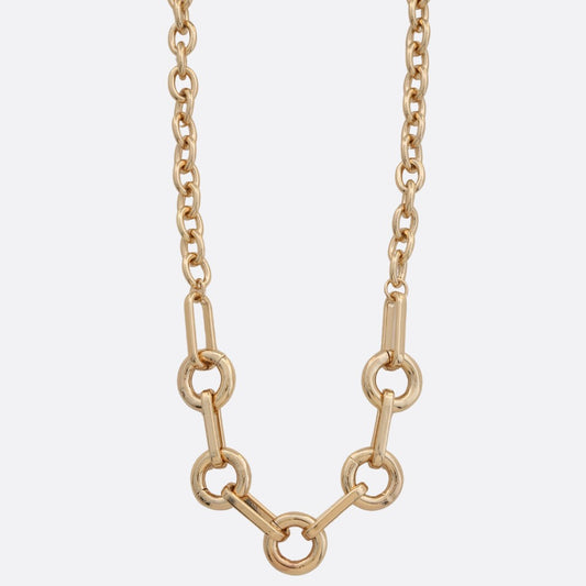 JOBERRY Sodajo Circle Link Gold Dipped Necklace