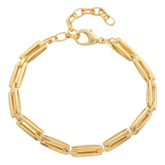 JOBERRY Sodajo Rectangle Bar Gold Dipped Bracelet