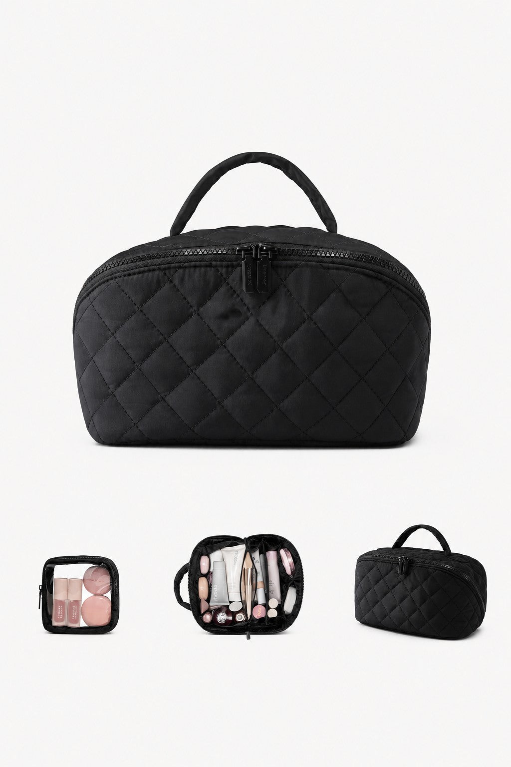 JOSSLYN Open Flat Cosmetic Makeup Bag 2 PC SET