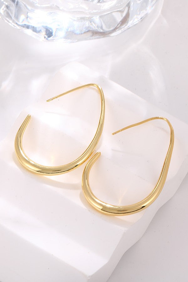 JOSSLYN 18k Stainless Steel Waterproof Tarnish Free Hoops
