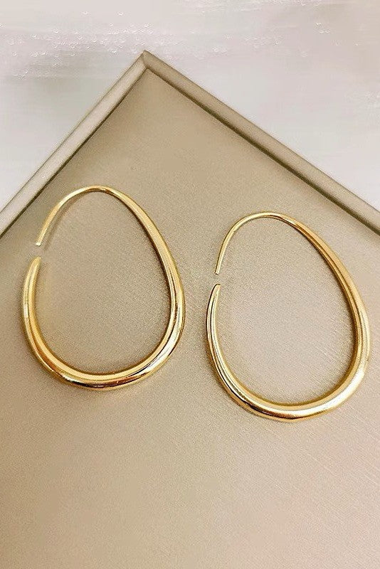 JOSSLYN 18k Stainless Steel Waterproof Tarnish Free Hoops