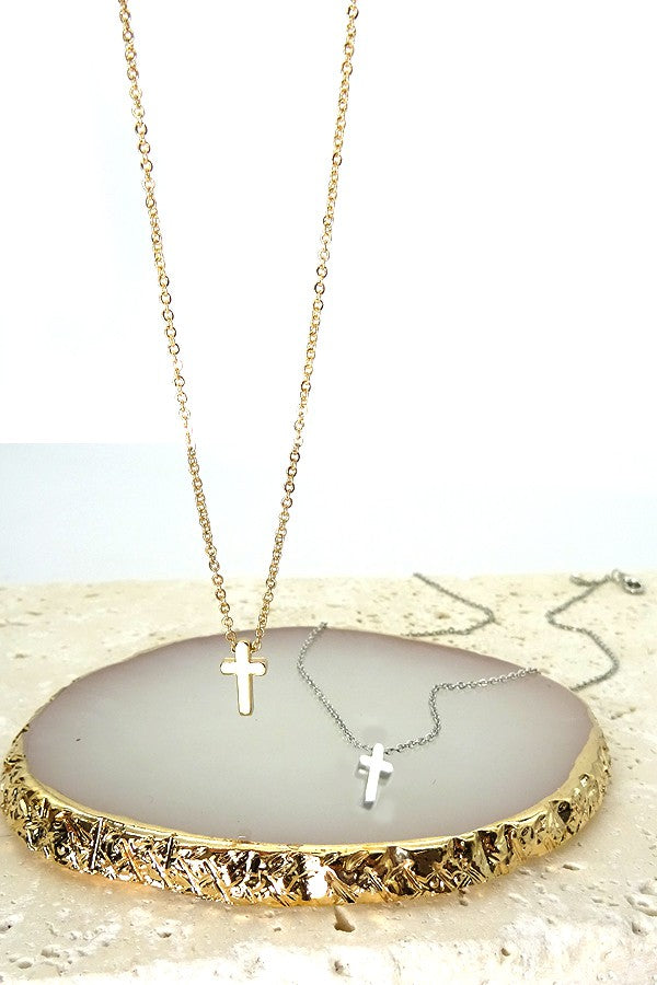 JOSSLYN Classic Mini Cross Necklace