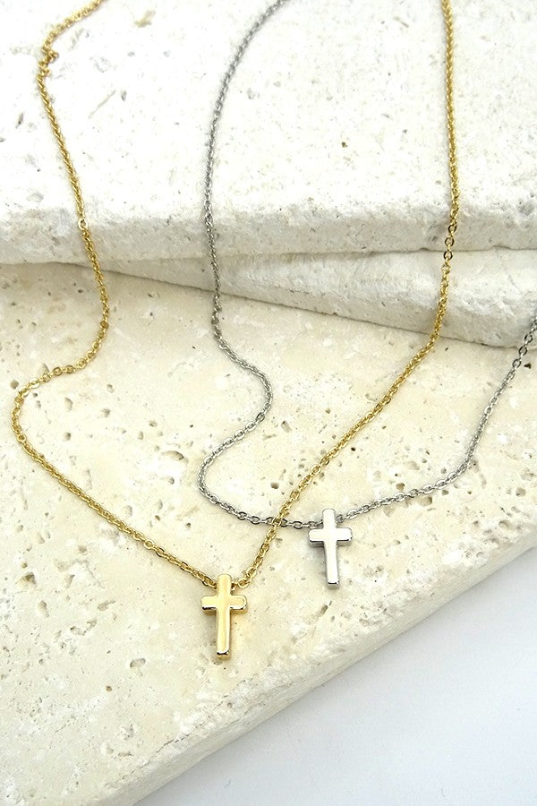 JOSSLYN Classic Mini Cross Necklace