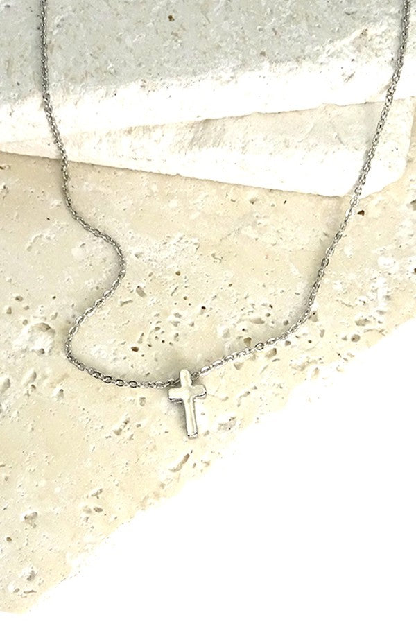 JOSSLYN Classic Mini Cross Necklace