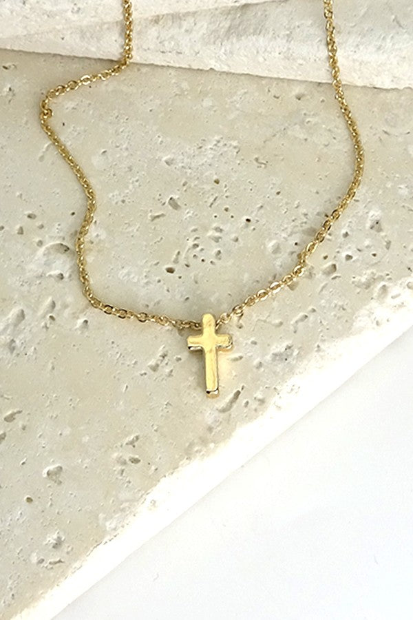 JOSSLYN Classic Mini Cross Necklace
