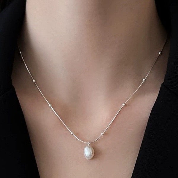JOSSLYN 18k Stainless Steel Tarnish Free Pearl Necklace