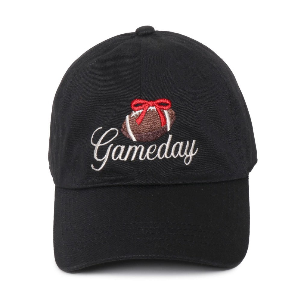 JUDSON "Gameday" Football Bow Embroidered Baseball Cap