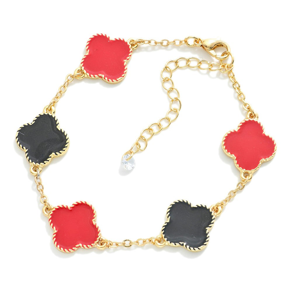 Judson Chain Link Game Day Clover Bracelet