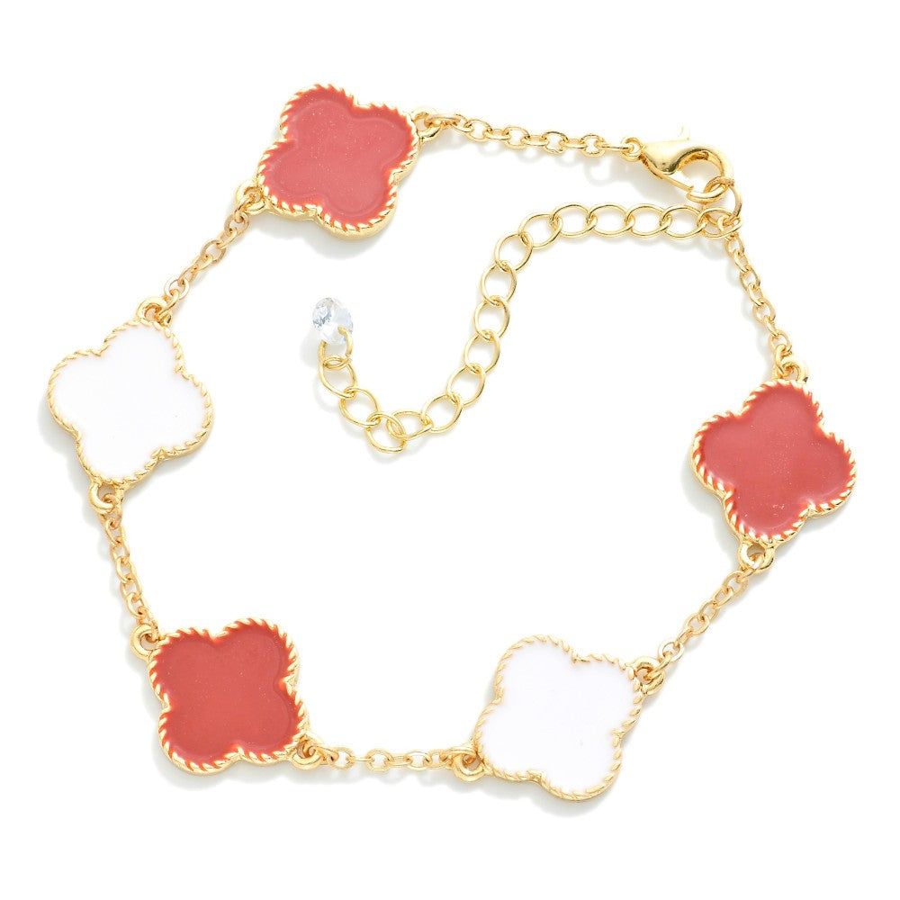 Judson Chain Link Game Day Clover Bracelet