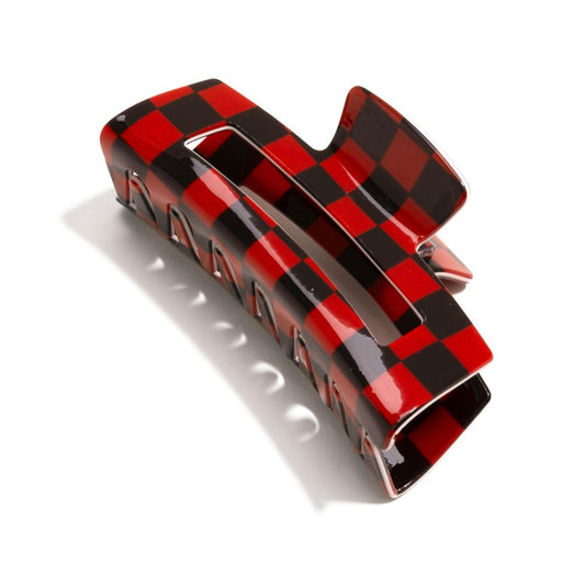 Judson Checker Print Claw Hair Clip