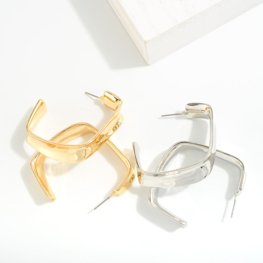 JUDSON Chunky Drop Hoop Earrings