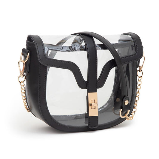 JUDSON Clear Tote Bag W/ Vegan Leather