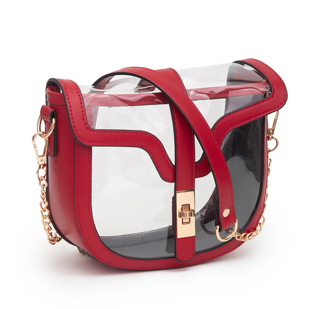 JUDSON Clear Tote Bag W/ Vegan Leather