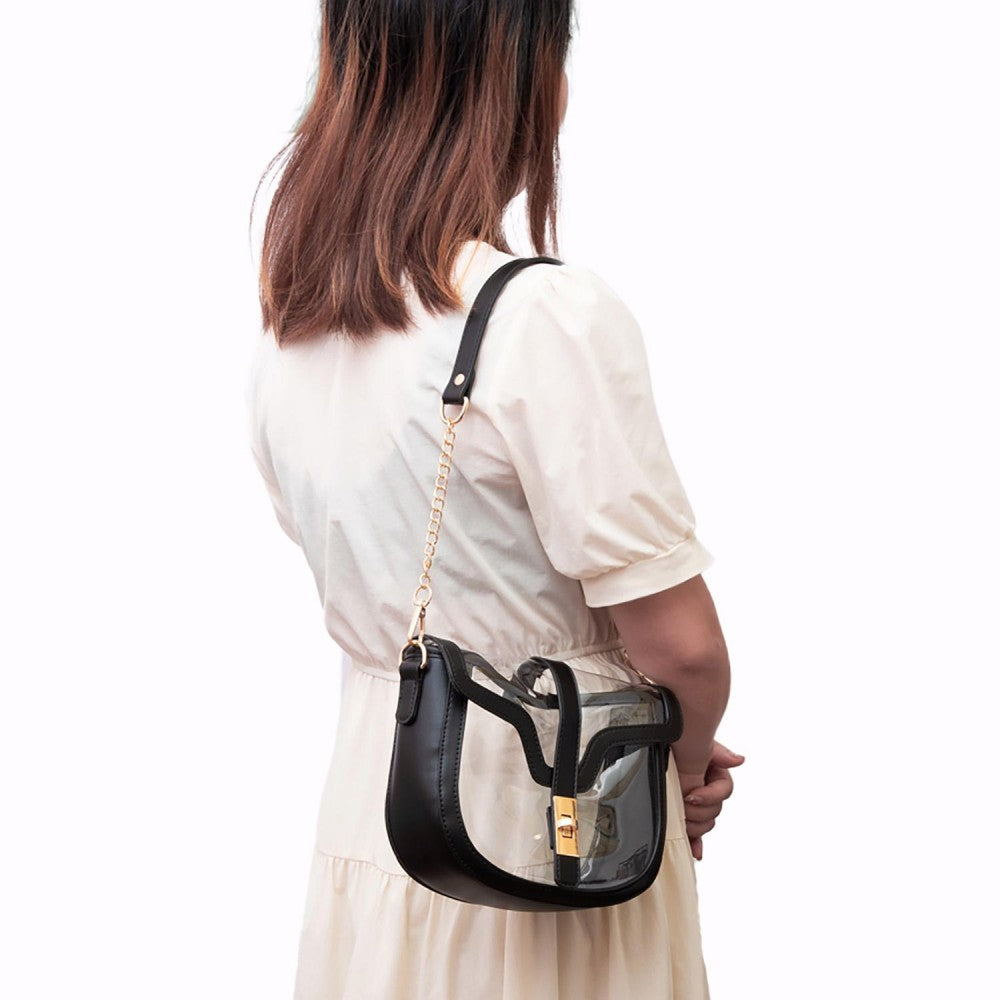 JUDSON Clear Tote Bag W/ Vegan Leather