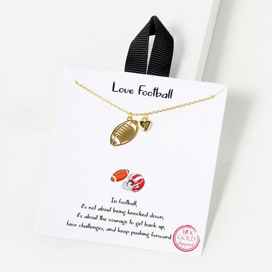 JUDSON Love Football Necklace