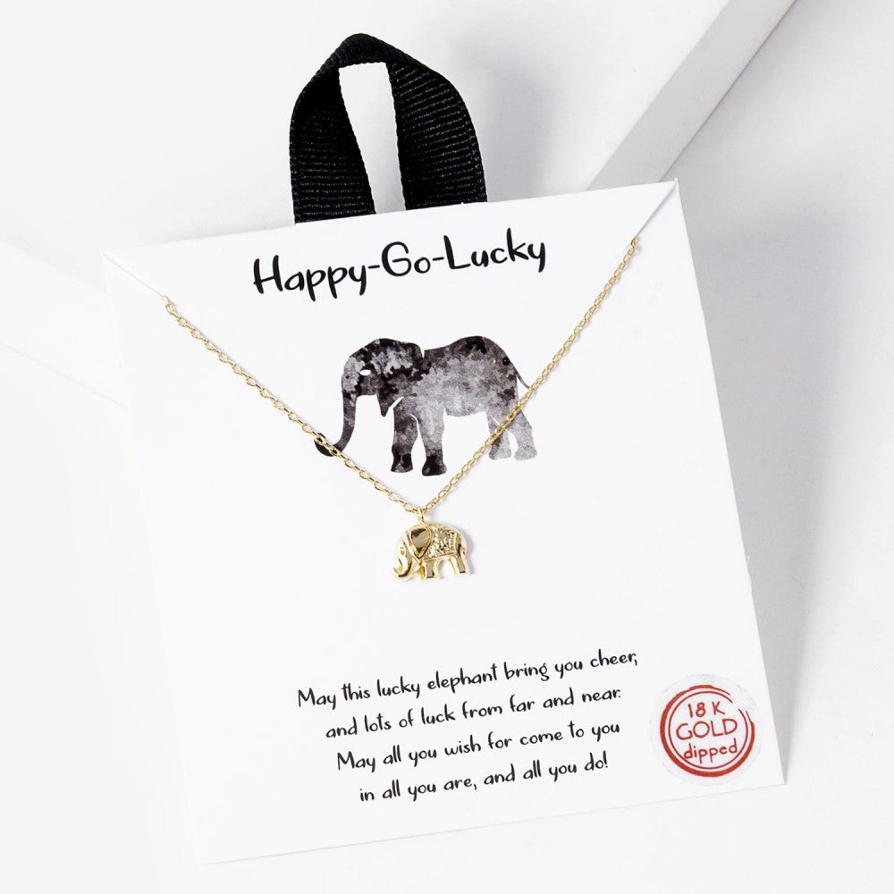 Judson Happy Go Lucky Elephant Necklace