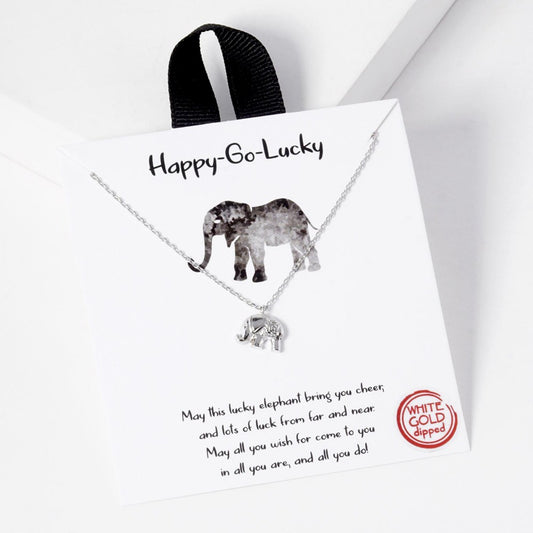 Judson Happy Go Lucky Elephant Necklace