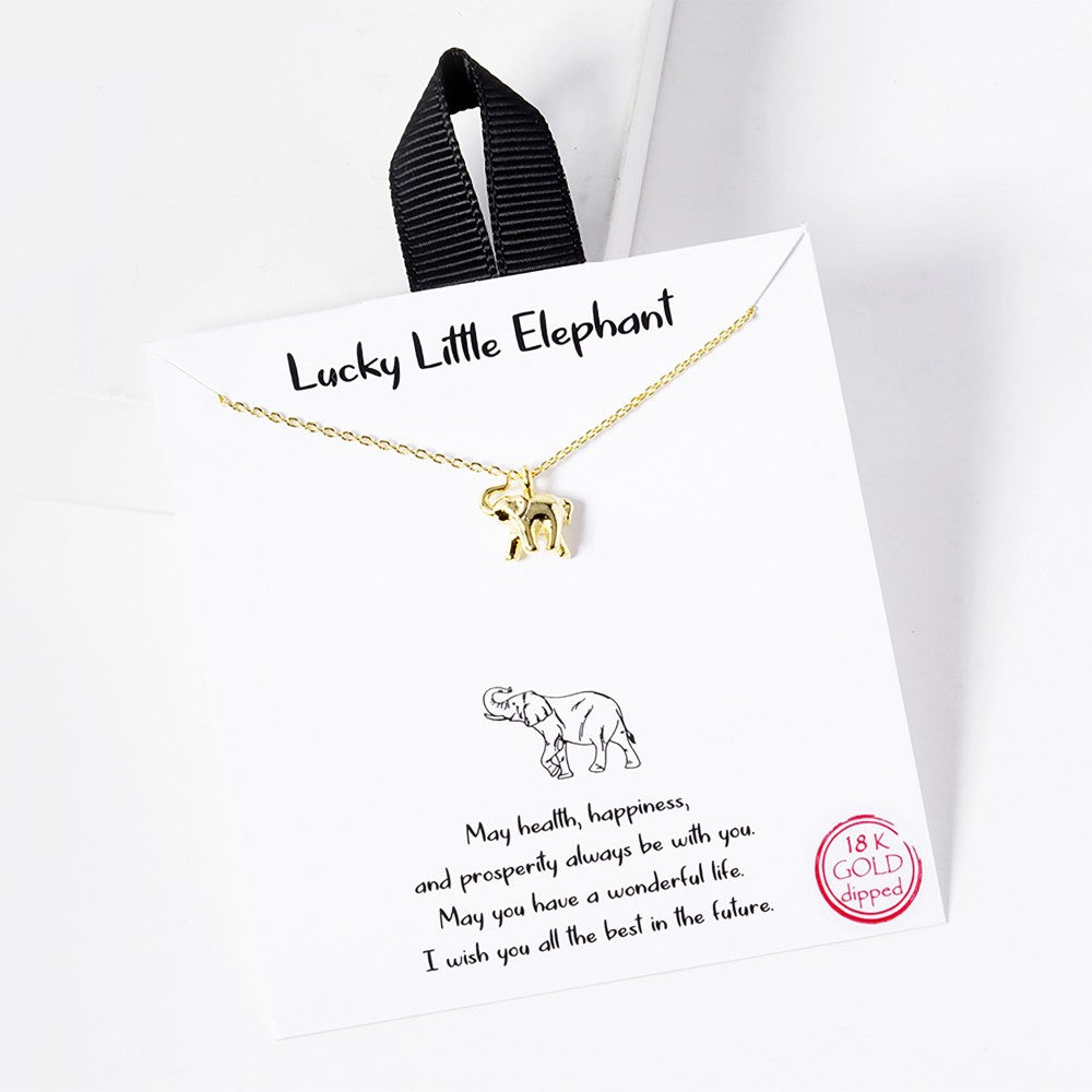 JUDSON Lucky Little Elephant Necklace