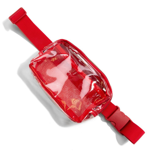 JUDSON Red Clear Belt Bag