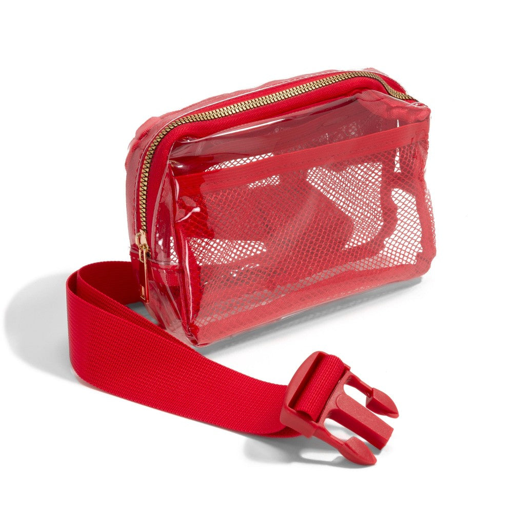 JUDSON Red Clear Belt Bag