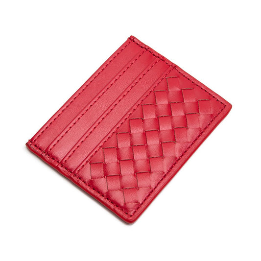 JUDSON Double-Sided Woven Vegan Leather Card Holder