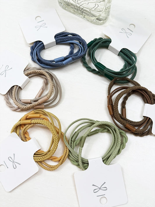 LOVE Assorted Basic Hair Tie Set 6 PC