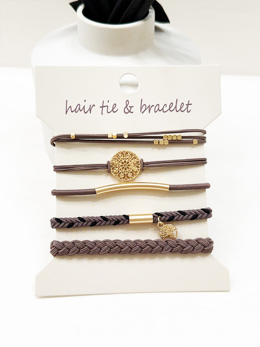 LOVE Boho Hair Tie Bracelets 5 PC