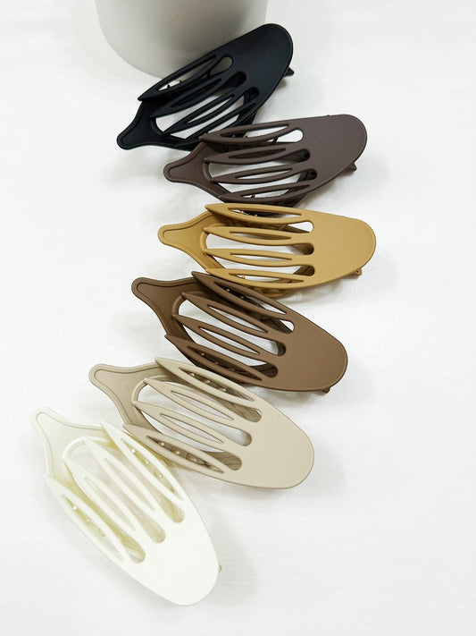 LOVE Neutral Tone Flat Hair Claw Clip