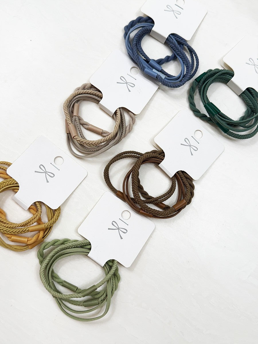 LOVE Assorted Basic Hair Tie Set 6 PC