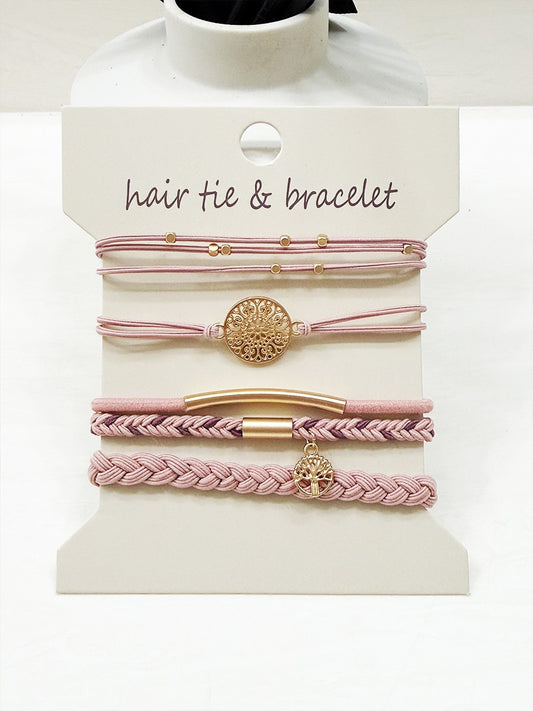 LOVE Boho Hair Tie Bracelets 5 PC