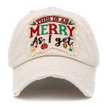 JUDSON Vintage Distressed Merry As I Get Hat