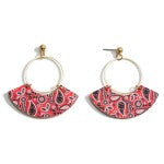 JUDSON Red and Black Paisley Earrings