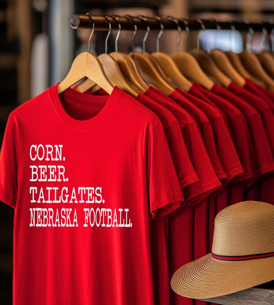 OCEAN Corn Beer Tailgates Nebraska Shirt