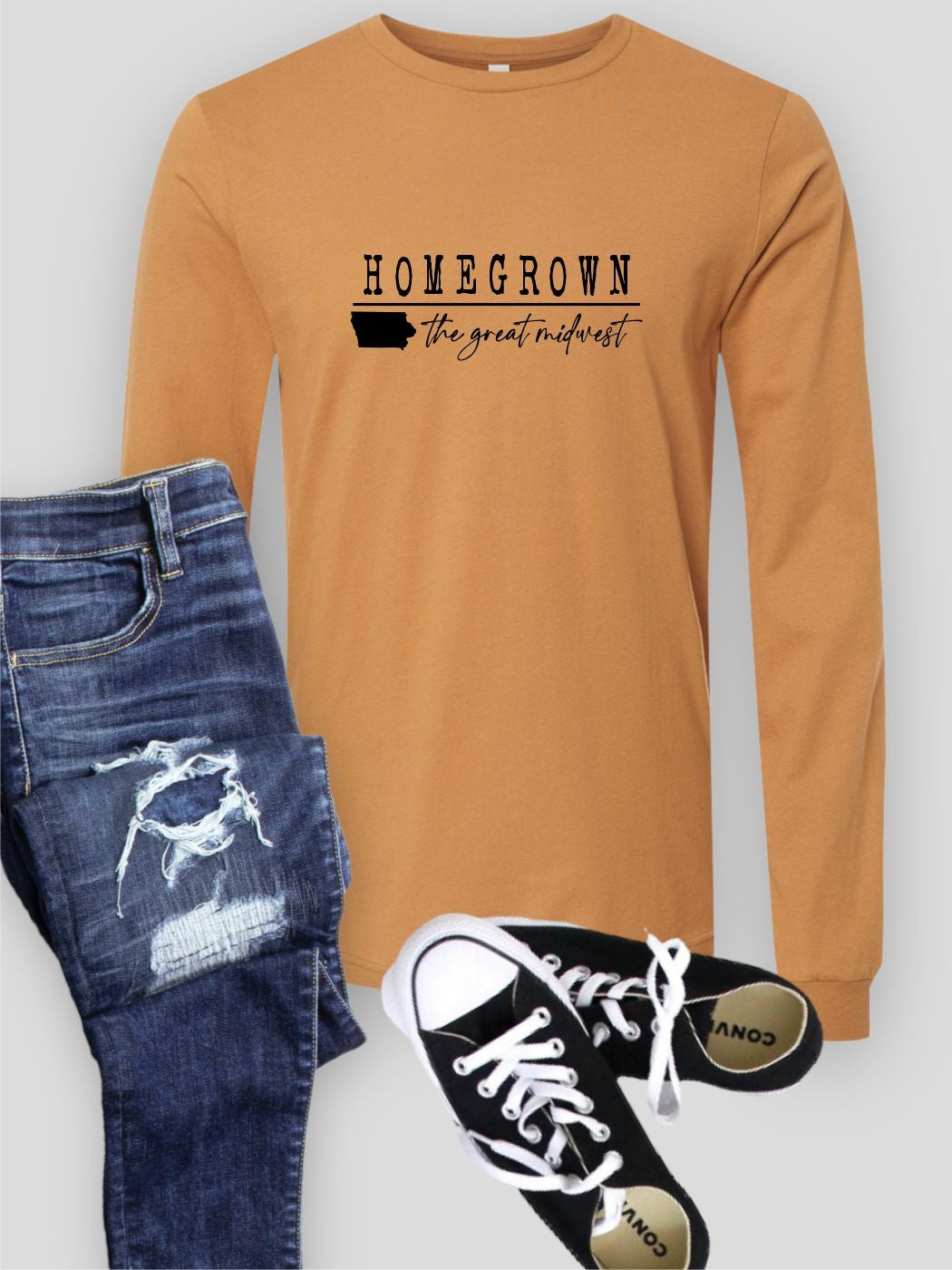 OCEAN Iowa Homegrown Long Sleeve Tee