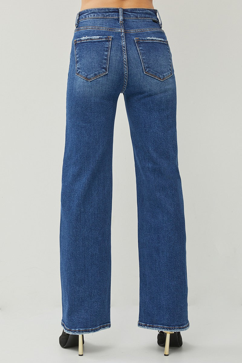 RISEN High Rise Straight Jeans