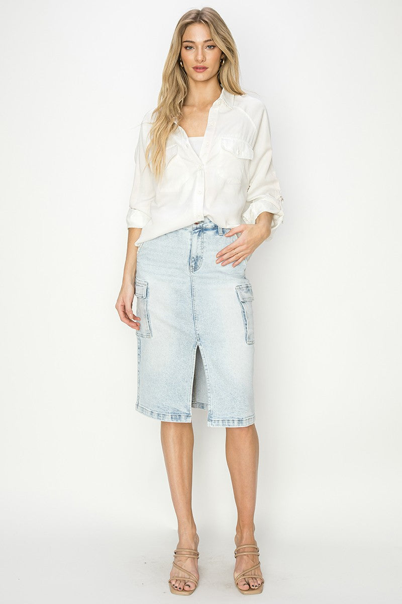 RISEN Cream Oversized Tencel Shirt