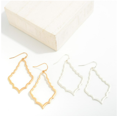 JUDSON Geometric Metal Drop Earrings in Gold or Silver