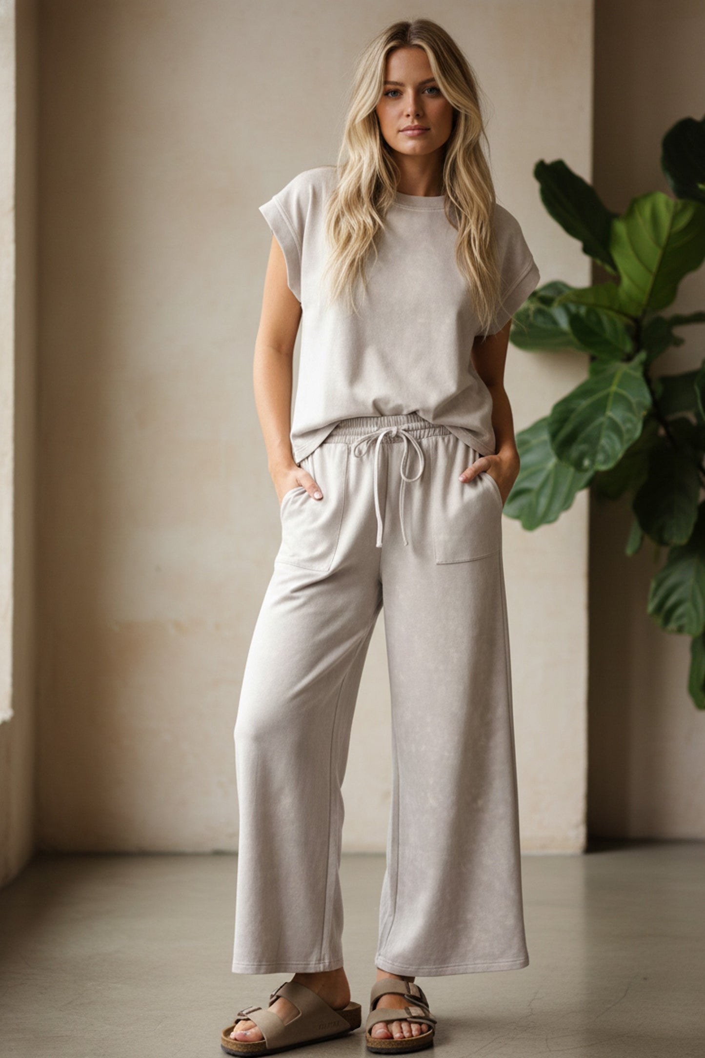 SEWN+SEEN Mineral Wash Scuba Lounge Set