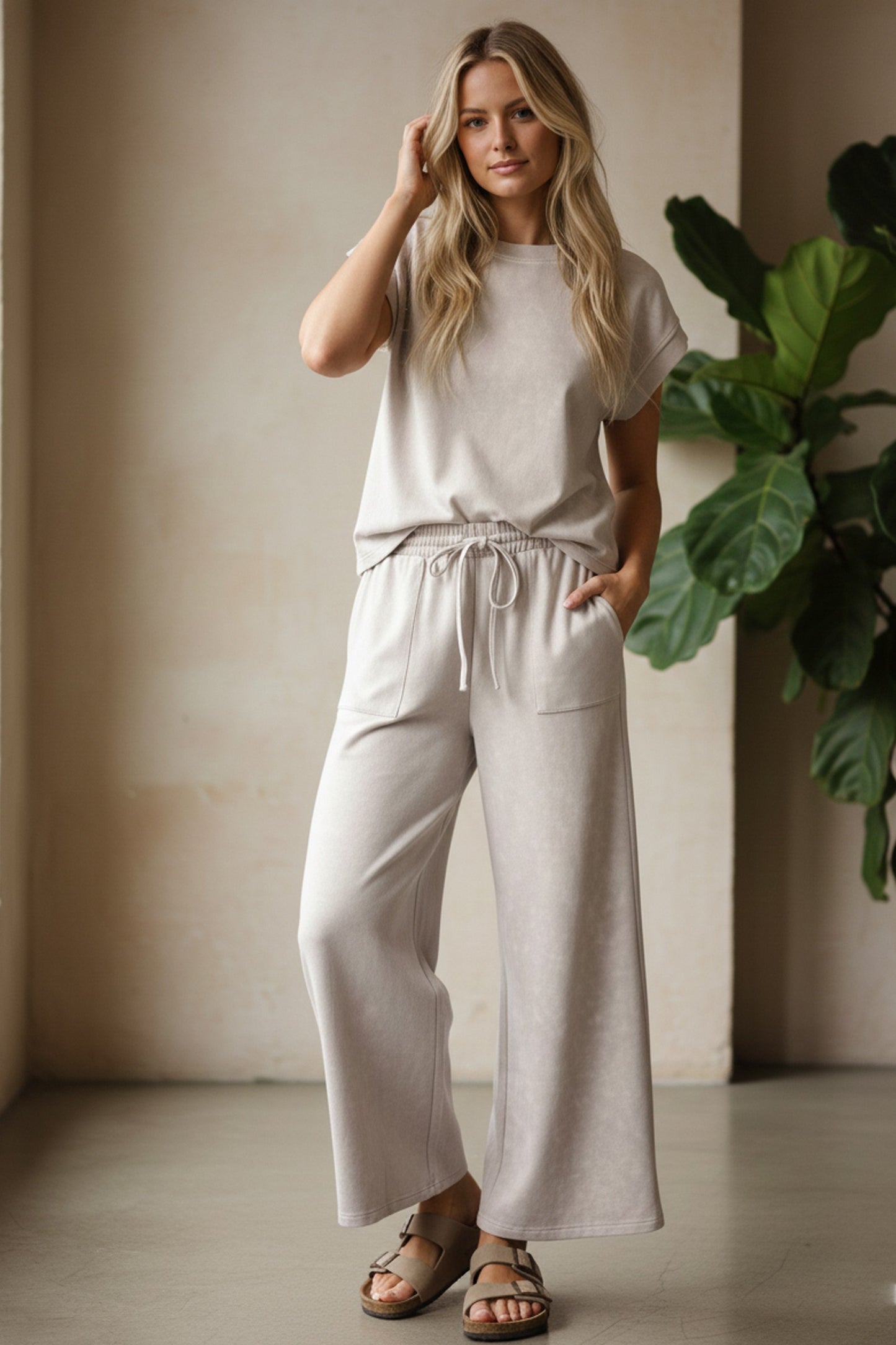 SEWN+SEEN Mineral Wash Scuba Lounge Set