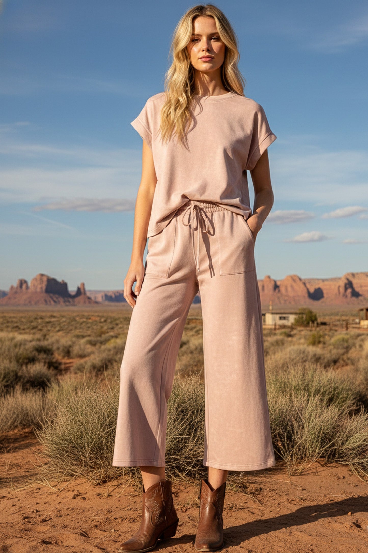 SEWN+SEEN Mineral Wash Scuba Lounge Set