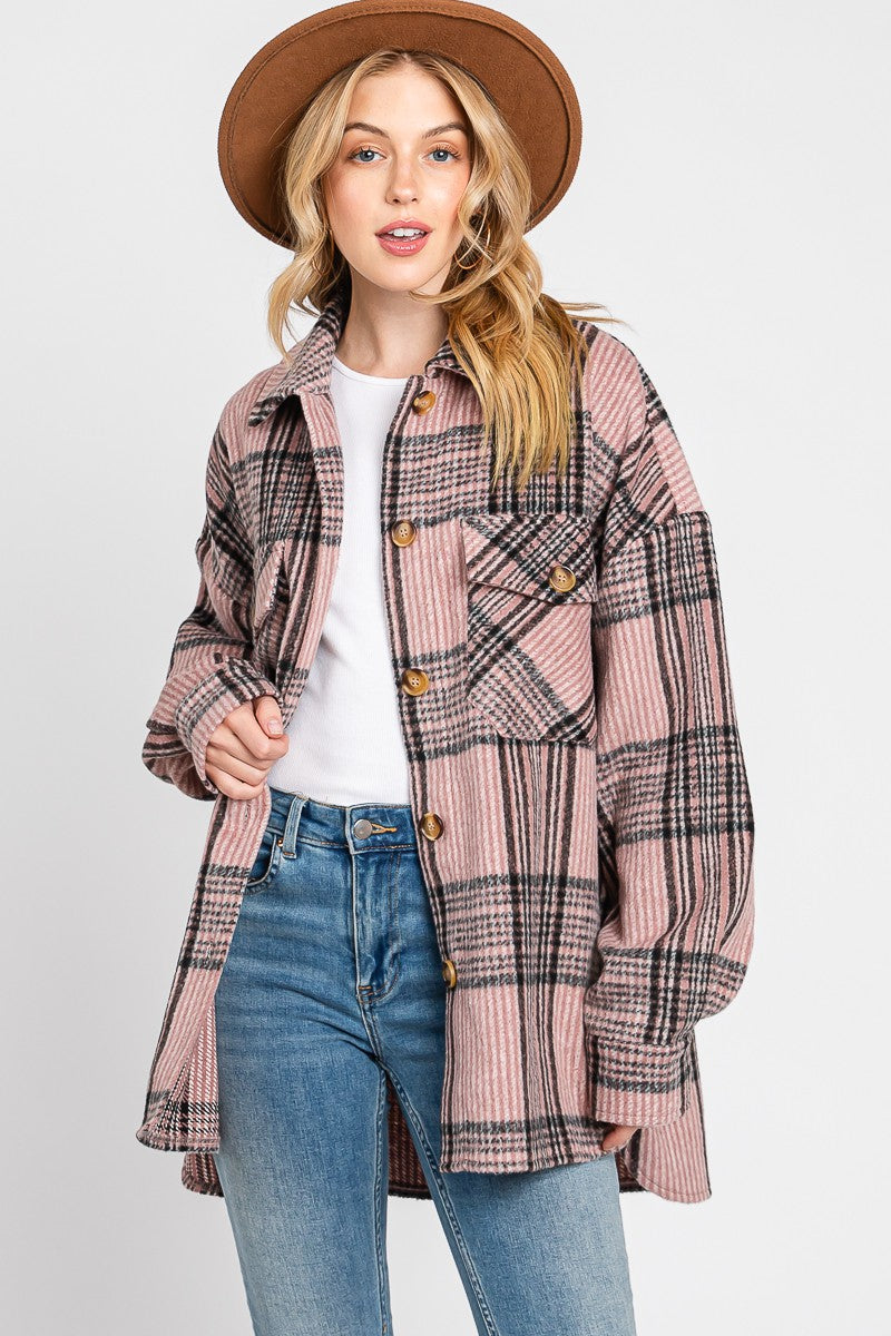 SEWN+SEEN  Plaid Flannel Shacket