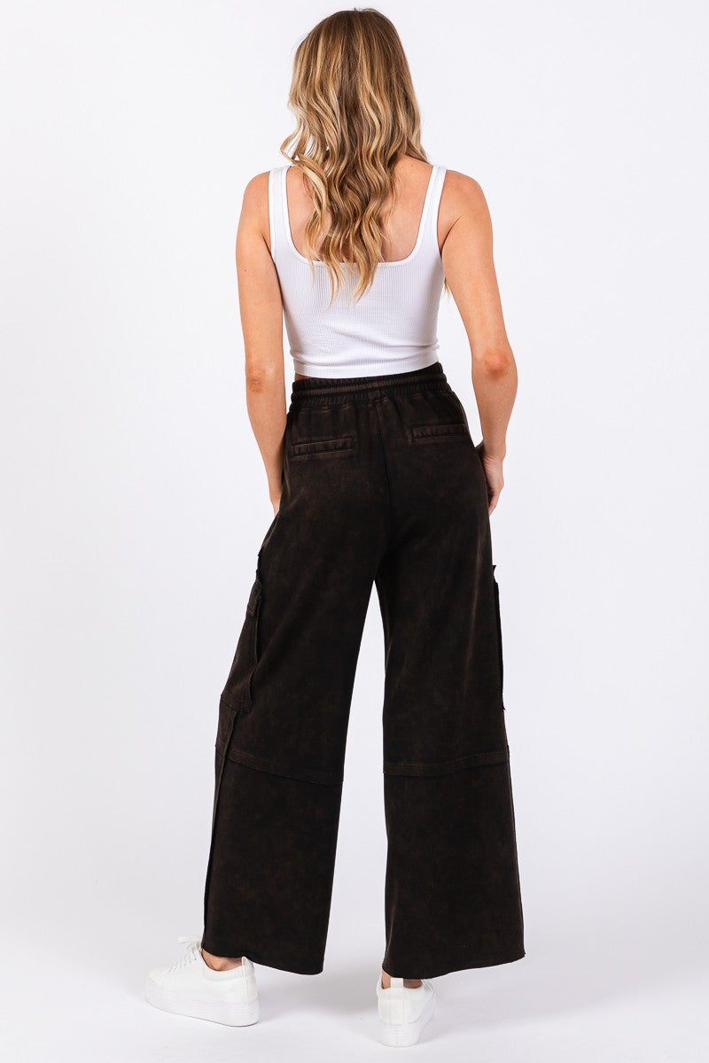 SEWN+SEEN Stretched Mineral Washed Cargo Pants