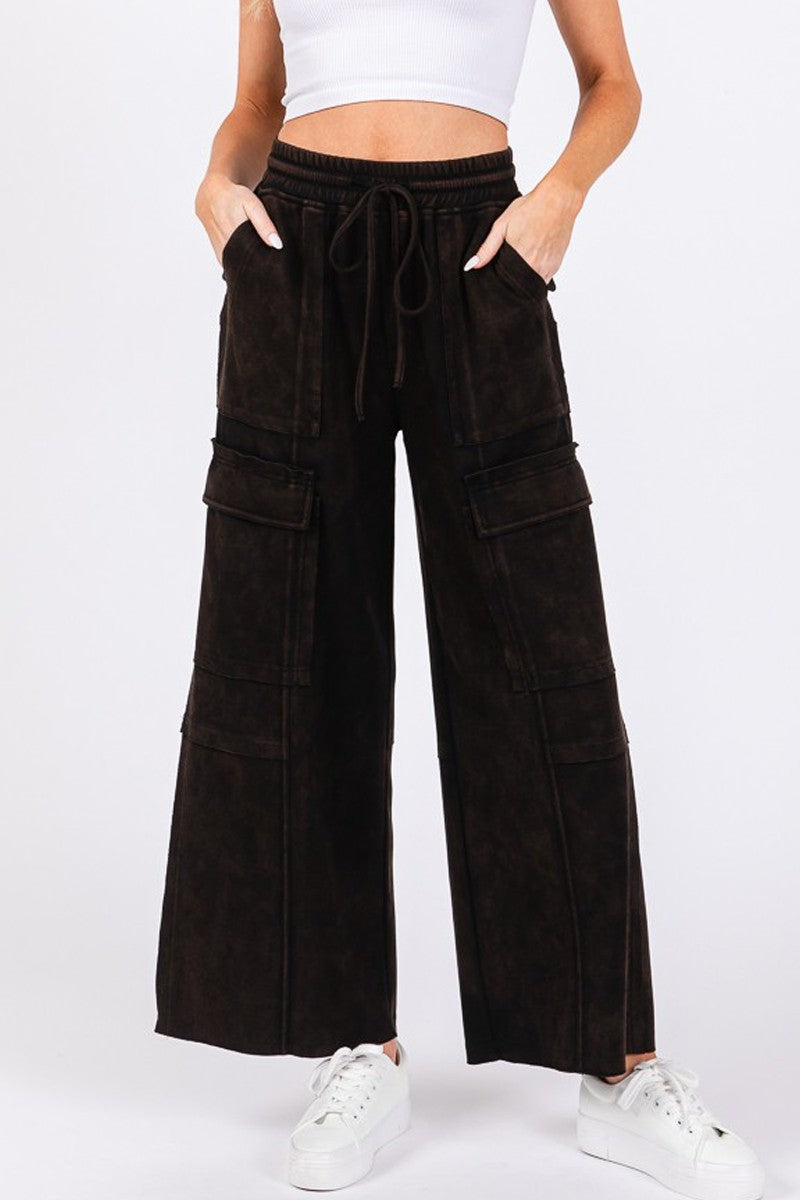 SEWN+SEEN Stretched Mineral Washed Cargo Pants