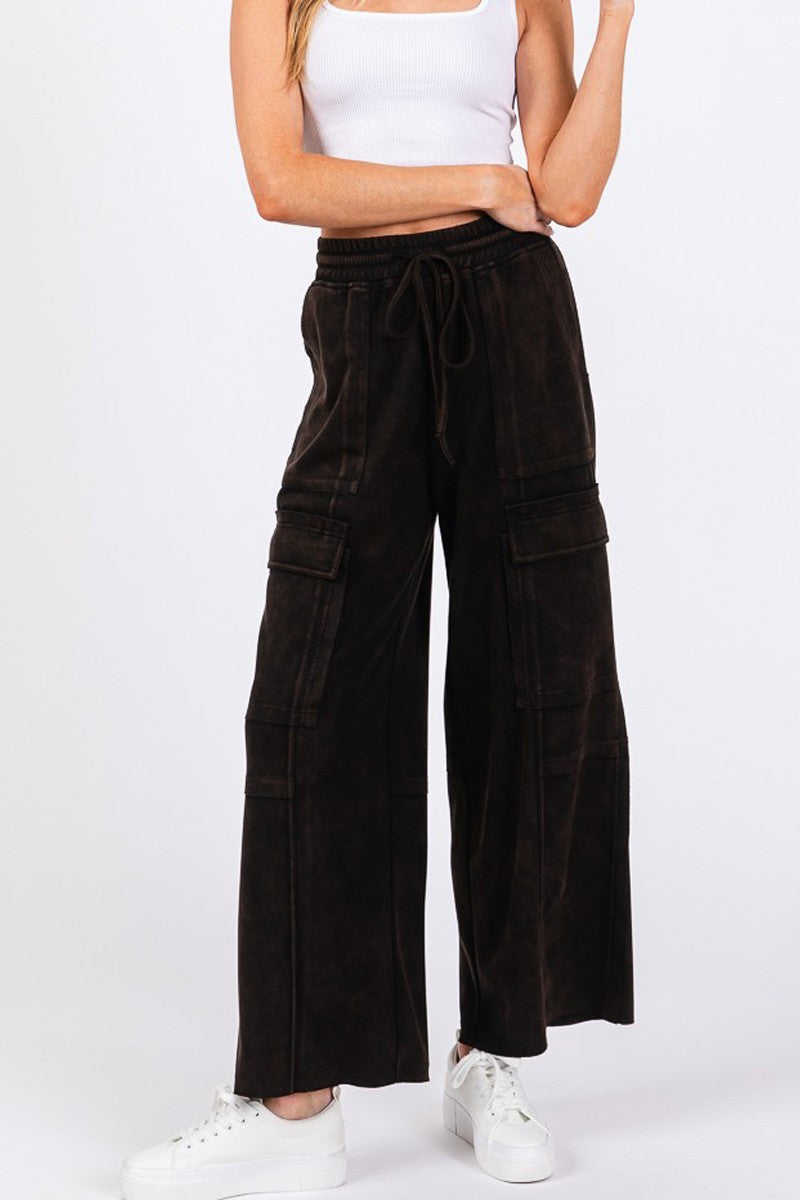 SEWN+SEEN Stretched Mineral Washed Cargo Pants