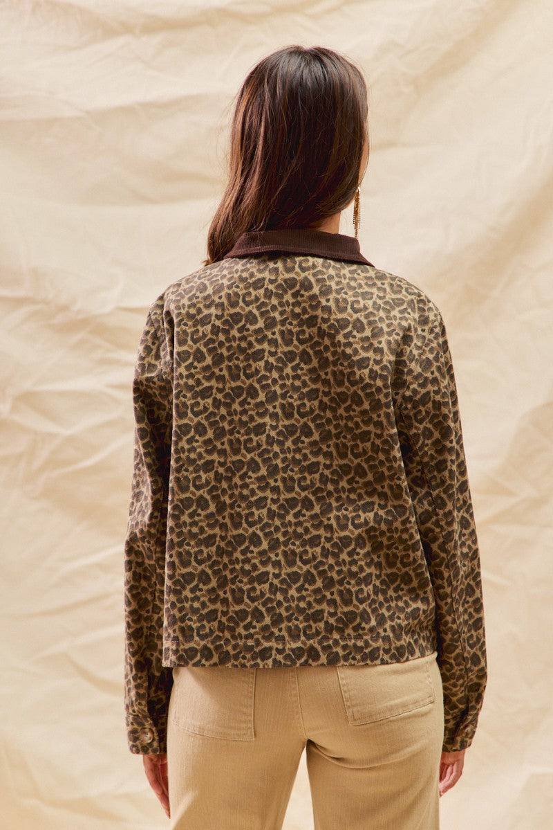 SO ME Leopard Barn Jacket