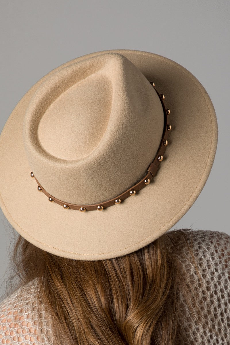 URBANISTA Wool Gold Studded Fedora