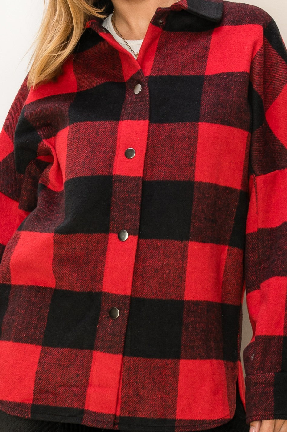 HYFVE Give Love Buffalo Plaid Shacket