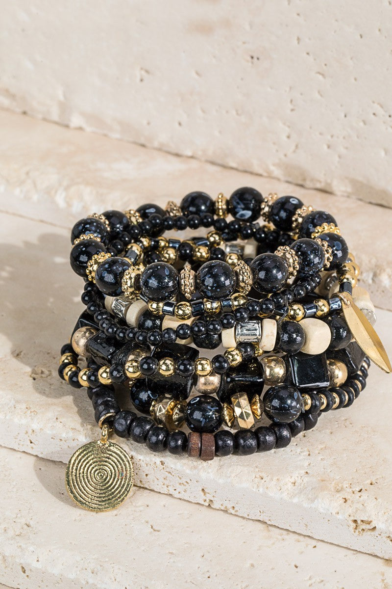 URBANISTA Mixed Bead Bracelet Set