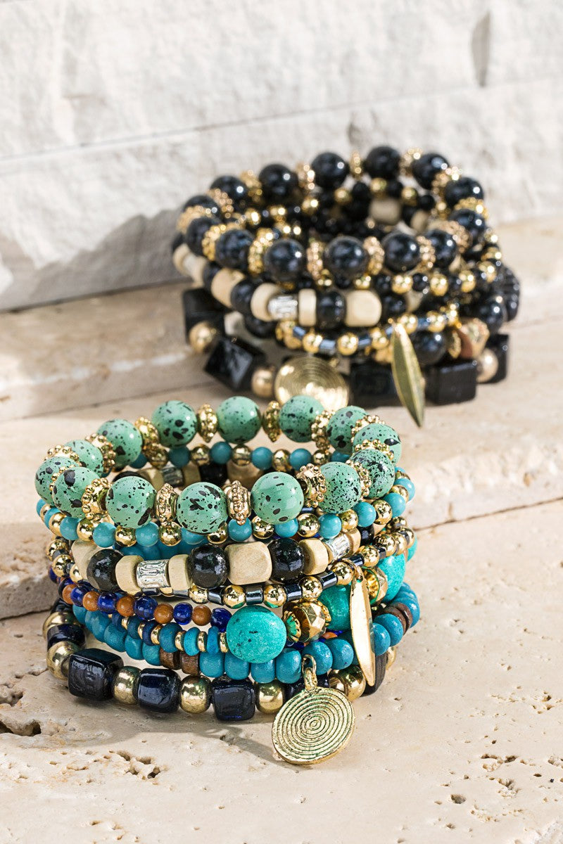 URBANISTA Mixed Bead Bracelet Set