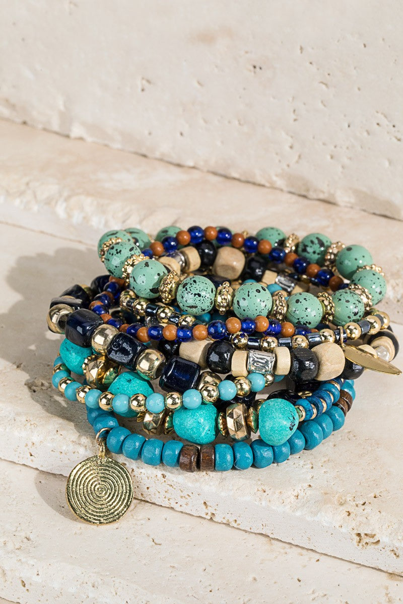 URBANISTA Mixed Bead Bracelet Set